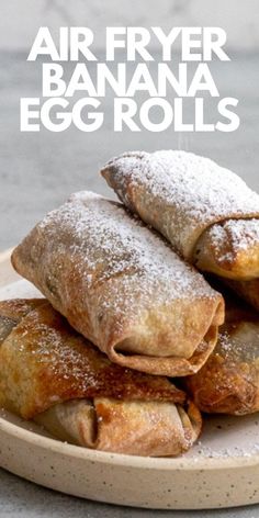 banana egg rolls Crab Egg Rolls Air Fryer, Egg Roll Wrapper Recipes Dessert Air Fryer, Ideas For Egg Roll Wrappers, Ways To Use Egg Roll Wrappers, Air Fryer Breakfast Egg Rolls, Dessert Egg Rolls Air Fryer, Banana Pudding Egg Rolls, Breakfast Eggrolls Air Fryer, Eggroll Wrapper Recipes Air Fryer