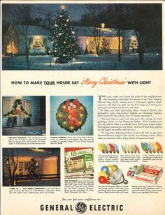 an advertisement for general electric christmas lights