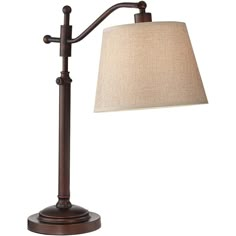 a lamp that is on top of a table