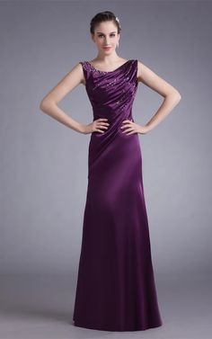 Shop Sleeveless Maxi Satin Gown With Stress Online. Dorris Wedding offers tons of high quality collections at affordable prices. Free shipping Now! Jersey Prom Dress, Purple Prom Dress, Satin Evening Dresses, Ceremony Dresses, Evening Dress Floor Length, Taffeta Dress, فستان سهرة, Purple Satin, Floor Length Gown