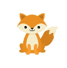 a cute little fox sitting down with its eyes wide open and looking at the camera