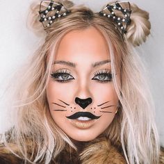 Cheetah Makeup, Unique Halloween Makeup, Princes Disney, Cat Halloween Makeup, Makeup Looks To Try