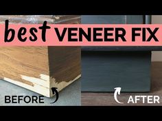 the best veneer fix for wood floors is shown in two different colors and sizes