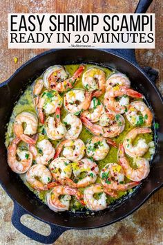 easy shrimp scampi recipe in 20 minutes is an easy dinner that's ready in under 30 minutes