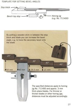 the diagram shows how to make a disassembled knife holder for cutting wood