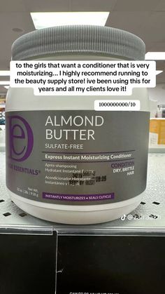 design essentials ALMOND BUTTER SULFATE-FREE Express Instant Moisturizing Conditioner Self Care Bullet Journal, Beauty Supply Store, Moisturizing Conditioner, Going Natural, Hair Skin Nails, Design Essentials, Personal Care Items