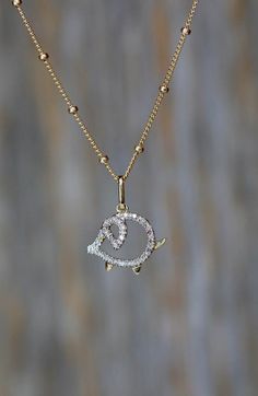 "Welcome to Nadean Designs! this is a charitable donation genuine diamond pig charm necklace! You have a choice at checkout of either solid 14 karat gold and white diamonds or oxidized sterling silver with champagne diamonds. SOLID 14 K GOLD PIG: This is a white brilliant cut diamond and solid 14 karat gold pig charm necklace! A portion of the proceeds from your purchase will go to Arizona's amazing IRONWOOD PIG SANCTUARY! The chain is also solid 14 karats yellow gold. White gold and rose gold v Pig Sanctuary, Pendant Necklace Diamond, Pig Necklace, Pig Jewelry, Lover Necklace, Pig Stuff, Lovers Necklace, Pig Lovers, Necklace Diamond