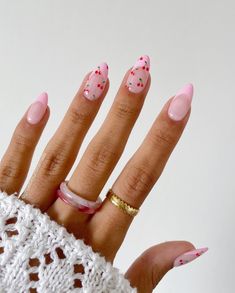 44 Cute Almond Nails Inspo To Feel Like a Princess Nails Barbie, Cute Almond Nails, Paznokcie Hello Kitty, Barbie Nails, Summer Acrylic, Nails Classy, Cherry Nails, Summery Nails