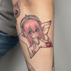 Super Sonico Tattoo, Cutecore Tattoo, Chobits Tattoo, Danganronpa Tattoo, Miku Tattoo, Pastel Tattoo, Goth Tattoo, Hello Kitty Tattoos, Tattoo Flash Sheet