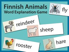 an image of animals that are in the word game