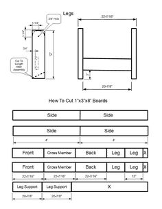 the diagram shows how to cut out and glue boards for an easy diy project