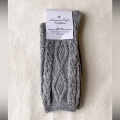 Brand- American Eagle Grey Cable Knit Socks, With Sparkle Detail New With Tags Perfect For Christmas As A Stocking Stuffer Crew Fit Classic Gray Winter Socks, Comfortable Cable Knit Winter Socks, Comfortable Fitted Cable Knit Socks, Cozy Cable Knit Socks One Size, American Eagle Socks Women, Cable Knit Socks, Knitting Socks, Crew Socks, Hosiery