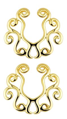 PRICES MAY VARY. STYLE: Gold Tone Vintage Tribal Floral Clip on Non-Pierce No Pierce Fake Nipple Ring MATERIAL: 14kt gold plated brass SOLD AS A PAIR NO PIERCING NECESSARY Piercing Clip, Daith Piercing, Owl Jewelry, Body Piercing Jewelry, Ring Gold, 14kt Gold, Piercing Jewelry, Clip On, Body Jewelry