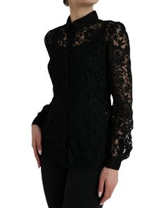 Elegant Floral Lace Blouse Top Made in Italy Material: 46% Cotton 43% Viscose 11% Nylon Color: Black Button front closure Logo details Size on Tag: IT42|M Floral Lace Blouse, Black Lace Blouse, Elegant Floral, Fashion Today, Black Button, Lace Blouse, Blouse Top, Floral Lace, Black Lace