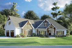 this is an artist's rendering of these country house plans