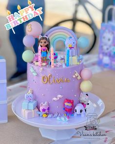 Gabby Theme Cake ❤️❤️❤️ #birthdqaycakes #cupcakes #buttercreamcakes #fondantcakes #customcakes #handmadetopper #cakedecor #cakedesign #sydneycake #sydneycakes #vaanskitchen #spongecake #gabbycake #vaankitchen #gabbythemecake #gabbycakes Gabby Cake Ideas, Gabby's Dollhouse Birthday Ideas, Gabby Birthday Cake, Gabby Birthday Party, Gabby Doll House Cake, Girls 5th Birthday Cake