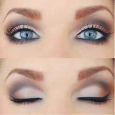 Makeup Tips For Blue Eyes, Light Smokey Eye, Blue Eyes Pop, Makeup Tips For Older Women, Beginners Eye Makeup, Eyeshadow For Blue Eyes, Makeup Help, Face Makeup Tips