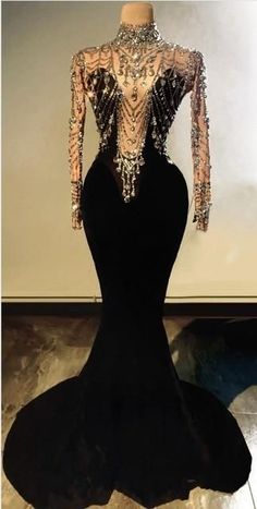 Stretch Embellished Evening Dress For Prom, Embellished Stretch Evening Dress For Prom, Black Rhinestone Evening Gown, Black Rhinestone Gown For Evening, Elegant Prom Gown With Rhinestones, Elegant Rhinestone Gown For Prom, Black Satin Evening Dress For Prom, Elegant Fitted Evening Dress With Rhinestones, Black Embellished Mermaid Dress For Wedding