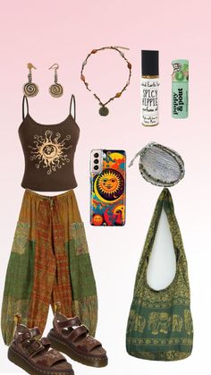 Hippie Outfit Inspo, Boho Hippie Outfits, Boho Fits, Hippie Clothing, Earthy Outfits, Swaggy Outfits, Hippie Outfits, Mode Inspiration, Dream Clothes