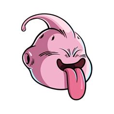 a cartoon pig sticking its tongue out with it's tongue hanging out to the side