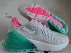 Women's NIKE AIR MAX 270  Features 100% AUTHENTIC BRAND NEW IN OPEN TOP BOX. COLOR: Pure Platinum-White-Pink Blast Amazing running shoes with mesh. Features a cool, standout colorway Size & Style Info SIZE 6 US WOMENS INTERNATIONAL SIZES: (3.5 UK)  (36.5 EU)  (23 CM) Style # AH6789 065 Shipping We ship within 1-2 business days (excludes Saturday, Sunday, and holidays) from receipt of payment All domestic items are shipped USPS Priority Mail (Free shipping in the USA)  We do ship to APO/FPO and P Nike Air 270s, Nike Air Max 270 South Beach, Preppy Nike Air Max, Preppy Air Max 270, Nike Air 270, Air 270 Nike, 270 Nike Shoes, 270 Air Max Shoes, Nike Air Max Pink