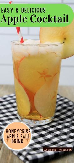 honeycrisp apple cocktail Apple Fall Drinks, Apple Cocktail Recipes, Fall Beverages, Apple Vodka, Honeycrisp Apple, Vodka Cocktail, Honeycrisp Apples