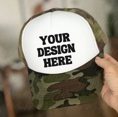 Trucker Hat Mockup, Hat Mockup, Camo Trucker Hat, Hat Bar, Camouflage Hat, Trucker Cap, Camouflage, Mockup, Trucker Hat