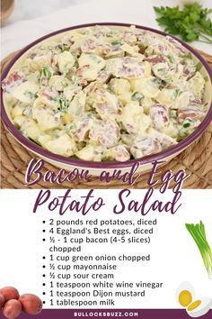 the recipe for bacon and egg potato salad