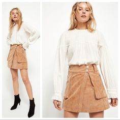 Sz 12 Free People Carson Camel Beige Suede Colored Utility Skirt C037 . Condition Is New With Tags. Shipped With Usps Priority Mail. Camo Mini Skirt, Brown Mini Skirt, Velvet Midi Skirt, Vegan Leather Skirt, Utility Skirt, Green Mini Skirt, Velvet Mini Skirt, Colorful Crop Tops, Maxi Skirt Boho