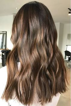 Hair Color Brunettes, Sun Highlights, Rose Highlights, Honey Ideas, Hair Color Ideas For Brunettes Balayage, Medium Brunette, Fall Highlights, Brunette Medium, Aesthetic Blonde