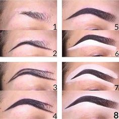 Membentuk Alis, Eyebrow Makeup Tutorial, Makeup Drawing, Eyebrow Makeup Tips, Heavy Makeup, Perfect Eyebrows, Eyebrow Shape, Eye Makeup Tips