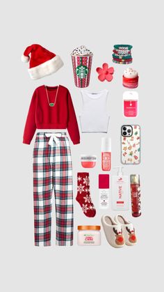 Preppy Christmas Outfit, Christmas Outfit Inspiration, Pj Day, Comfy Outfits Winter, Christmas Fits, Cute Christmas Outfits, Christmas Pj, Preppy Winter, Preppy Girls