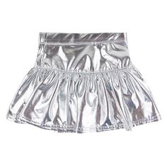 Upgrade your young athlete's wardrobe with our Youth Metallic Silver Skort. Made with high-quality materials, this skort is designed to provide ultimate comfort and style. The metallic silver finish adds a touch of glamour, perfect for competition or practice. Give your child the confidence they need to shine on the court or field! Brand: azarhia Otome Fashion, Birthday Skirt, Girls Tulle Skirt, Metallic Pleated Skirt, Toddler Skirt, Silver Skirt, Toddler Tutu, Rainbow Fashion, Metallic Skirt