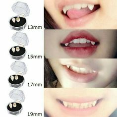 Vampire Makeup, Vampire Teeth, Dentures, Halloween Make Up, Cosplay Makeup, Body Mods