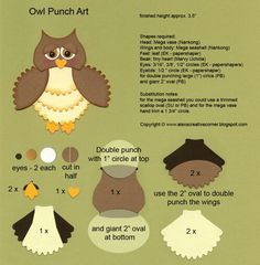 an owl punch art project with instructions to make it