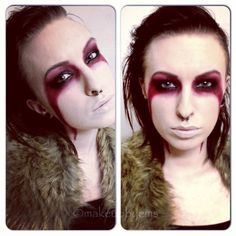 VIKING MAKEUP - Pesquisa Google Skyrim Makeup, Vikings Makeup, Viking Face Paint, Viking Cosplay, Viking Costume, Make Up Inspiration, Ren Fest