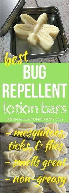 keep mosquitoes & ticks away. smells great & non-greasy -- DIY Essential Oil Bug Repellent Lotion Bars -- all-natural and deet-free recipe Bug Repellent Lotion, Essential Oil Bug Repellent, Homemade Bug Repellent, Lotion Bars Recipe, Săpunuri Handmade, Diy Lotion, Diy Essentials, Diy Kosmetik, Lotion Bar