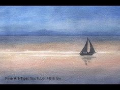 a painting of a sailboat in the ocean