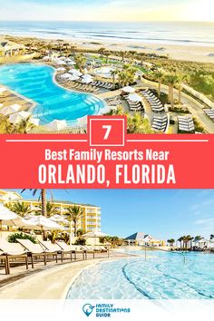 the best family resort near orlando, florida is featured in this postcard