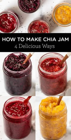 how to make chia jam with 4 delicious ways - step by step instructions and pictures