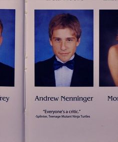 two pictures of men in tuxedos and bow ties, one with the same name on it