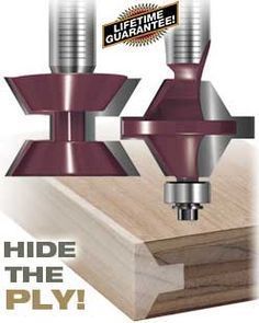 two woodworking tools with the words hide the ply