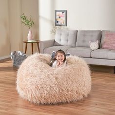 Our bean bag is more than just a bean bag but is also a cozy companion for you and your interior decor. Made from soft polyester faux fur and filled with incredibly soft foam, you and your family can enjoy effortless lounging in any room of your home. Whether you are taking a quick afternoon nap in front of the TV or just relaxing with a good book in your bedroom, our bean bag will have you relaxing in ultimate comfort whenever and wherever you please. Fabric: Taupe Polyester | Mercer41 Large Cl Faux Fur Bean Bag, Fur Bean Bag, Teen Lounge, Bean Bag Sofa, Christopher Knight, Cover Style, Online Furniture Shopping, Noble House, Christopher Knight Home