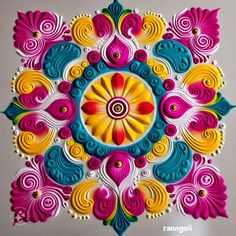 an intricate paper art work with colorful colors