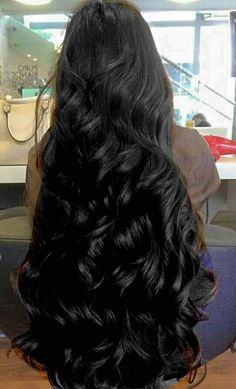 ❀ Valentina Romée ❀ Long Thick Black Hair, Thick Black Hair, Grow Long Hair, Super Long Hair