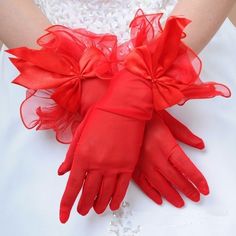 Women Lady Classic Red Gloves Bowknot Evening Party Wedding Formal Bridal Gloves Item code :DW076 Size:One Size Fits Most (Approx.) Color : Red Material: Net Yarn Quantity: 1 pair We do really value your opinions of our service! please let us know if you have any suggestions or questions. We will do our best to make you happy. Please leave a postive feedback here on Ebay, It is very important to us, and we will do the same to you.    DON'T FORGET to Add me as your favorite seller! Fancy Gloves, Party Gloves, Red Hat Society, Red Gloves, Simply Red