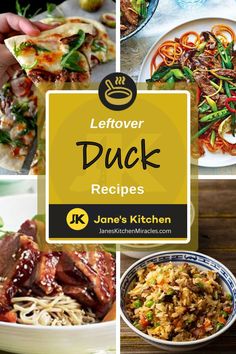 Leftover Duck Recipes collage Duck Confit Salad, Confit Recipes, Duck Confit, Creative Recipes, Fennel Salad, Leftovers Recipes