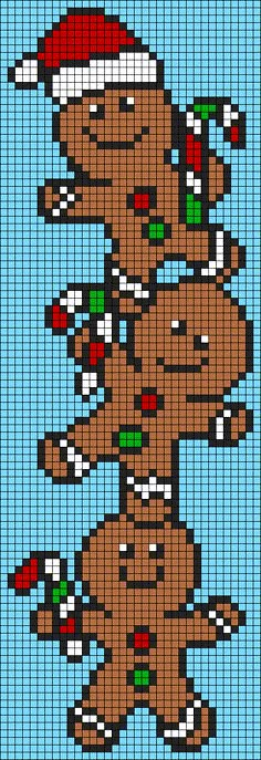 a cross stitch pattern with a dog wearing a santa hat