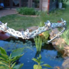 Galadriel Elven Ivy leaf Celtic Circlet Tiara Silver or Gold Celtic Wedding Headband, Celtic Rings Women, Wedding Circlet, Bridal Circlet, Leaf Tiara, Elven Wedding, Elf Ear Cuff, Celtic Weave, Wedding Hair Wreath