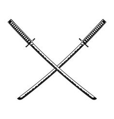 two crossed swords on a white background